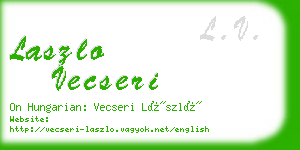 laszlo vecseri business card